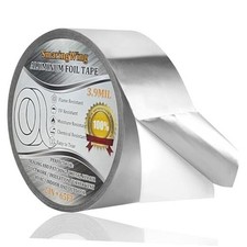 Aluminum Foil Duct Tape Heavy Duty Waterproof, Premium Silver Metal HVAC 1-Pack