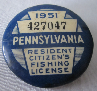 épingle Bouton Permis Pêche Lot De 6 Anciennes épingles De Permis De Pêche Pennsylvanie 1940-1945 épingle Bouton Collector
