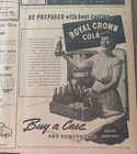 OCT 19, 1944 NEWSPAPER PAGE #2073- ROYAL CROWN 👑 COLA- BE PREPARED — photo 1