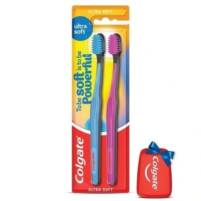 COLGATE Ultra Soft Zahnbürsten-Duopack 1 Packung - 2 Stück.