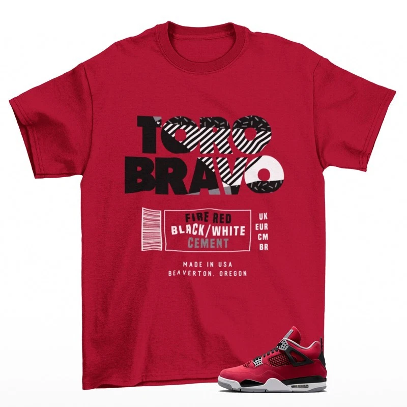 Sneaker Label Shirt Red to Match Jordan 4 Toro FQ8138-600
Opens in a new window or tab