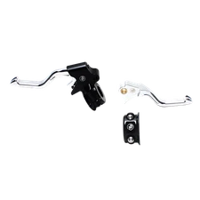 Chrome Easy Pull Clutch Brake Levers for Harley 96-17 Dyna Street Fat Bob FXDWG