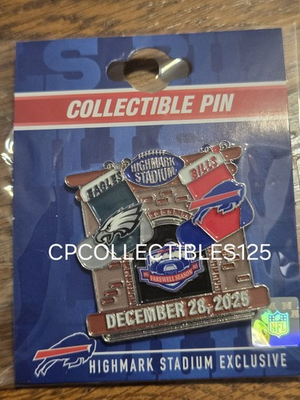 #ad Buffalo Bills VS PHILADELPHIA EAGLES Game day Pin 12 28 2025 NEW $44.95