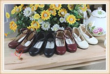 1/6 1/4 BJD Shoes Doll PU Leather Classical Little High Heels Bu Multi-color