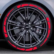 16pcs Car Tire Wheel Sticker Car Tuning 3D Permanent PVC Joined Tire Decor Decal