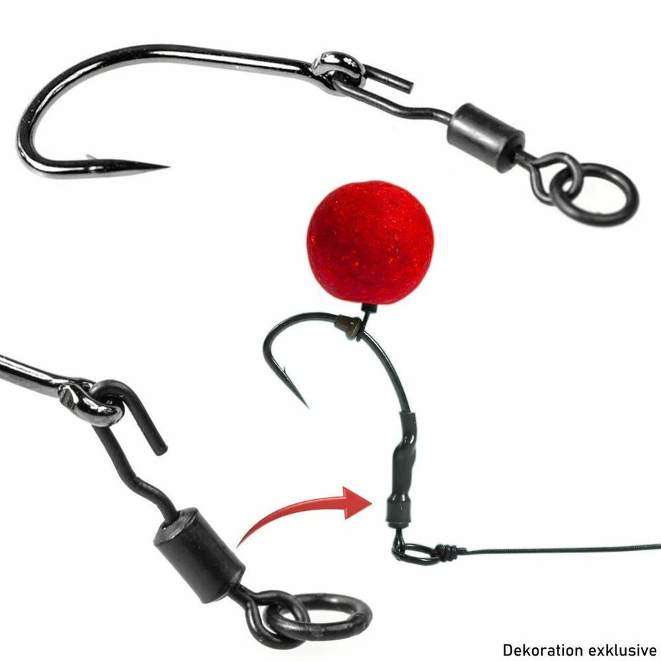 RONNIE RIG Karpfen Vorfachhaken 3-12 St. Life ORANGE fertige Carp Pop Up Montage - Bild 4 von 4