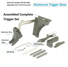Glock 26 Gen 1-3 Lower Parts Kit LPK  Aluminum Adjustable Trigger Shoe Fits 9mm