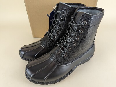NWB JBU by Jambu Men\'s Maine Faux Leather Outdoor Duck Boots Size 13 JBU Maine Waterproof Duck Boots Mens 13 M Black Faux Fur  main image 2