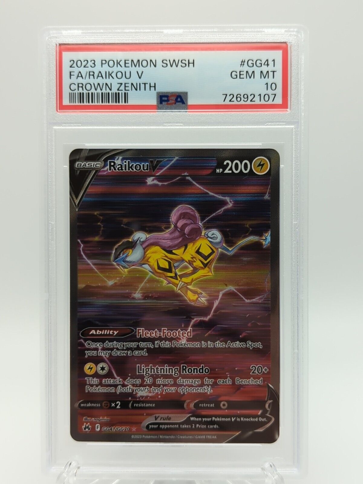 Raikou V Crown Zenith - Pokemon TCG Cards, Hobbies & Toys, Toys & Games on  Carousell