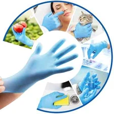 Blue Nitrile Disposable Gloves 3 Mil, Latex & Powder Free