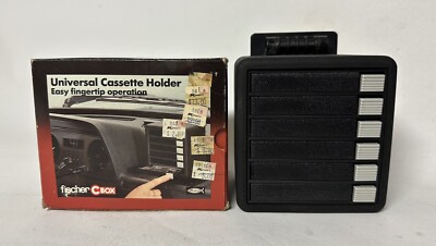 Vintage Fischer CBox 6 Cassette Storage Caddy w/ Adhesive - Made in Germany
