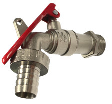 Lockable 1/2" Lever Garden Hose Bib Tap - Lever Operation with Lock Hole