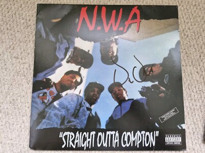 NWA Straight Outta Compton Vinyl Signed By DR DRE