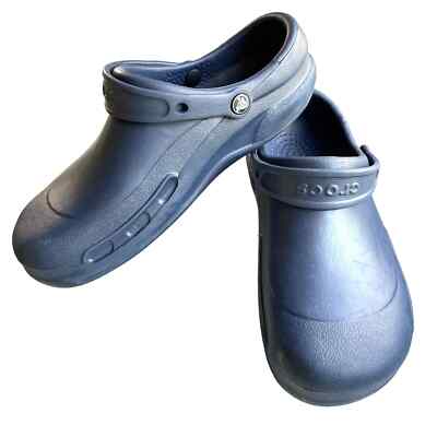 Crocs Men\'s Bistro Slip Resistant Work Clog in Blue-Navy Size 12 Buy Crocs Blue Bistro Slip Resistant Work Clog from Next USA main image 2