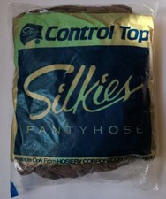 VIntage Silkies Control Top Pantyhose With Support Legs Size X-Tall Taupe NOS