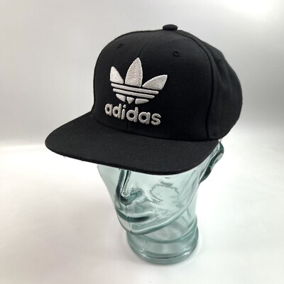 Adidas Classic Streetwear Black Baseball Hat Cap Youth Or Women One Size