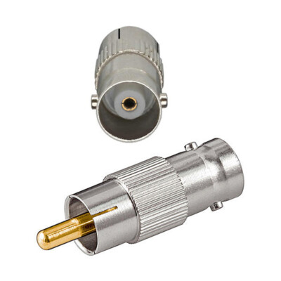 H08 BNC zu RCA Adapter   RCA Stecker auf BNC Buchse, Koaxial Audio/Video Kabel