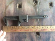 Vintage Adjustable Pipe Wrench , Industrial Steampunk , 9 inch