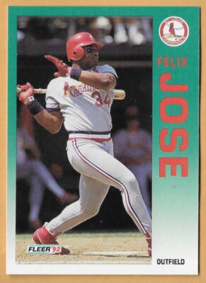 FELIX JOSE ST. LOUIS CARDINALS #582 no dot usa - FLEER NM-MT 1992