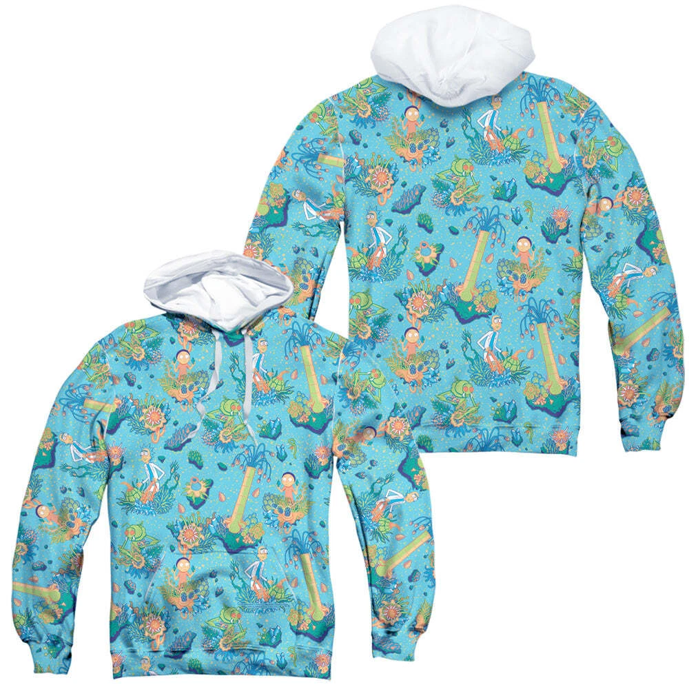 Rick and Morty Ricktanical - All-Over Print Pullover Hoodie | eBay