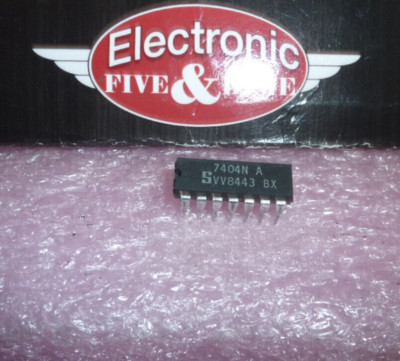 7404N  Signetics  Inverter, TTL/H/L Series, 6-Func, 1-Input, TTL, PDIP14 IC
