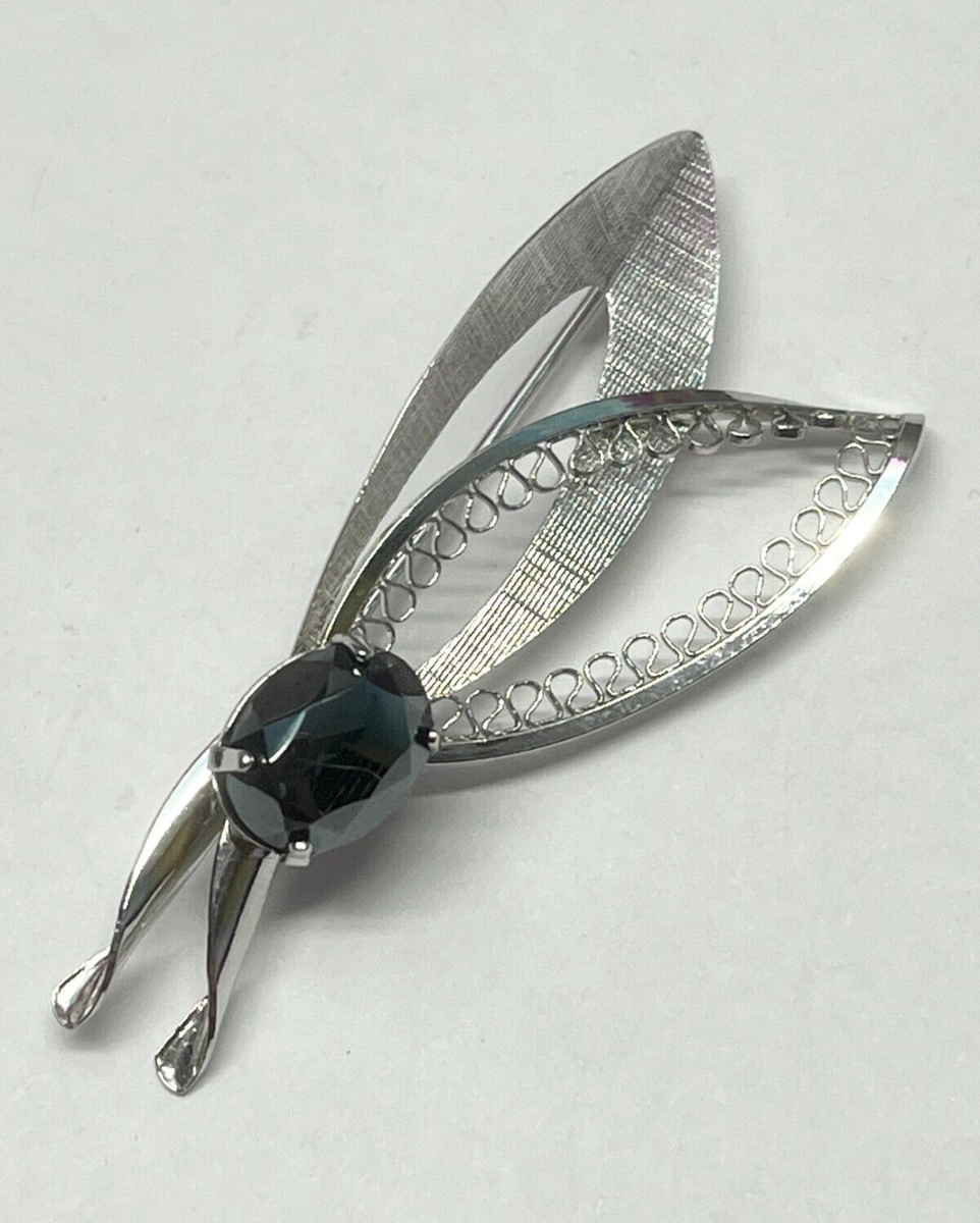 Zeidell's Sterling Silver 925 Hematite Swirl Brooch FT84 | eBay