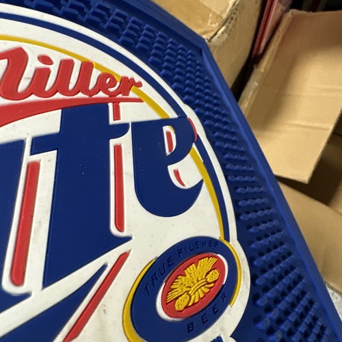 3 Pack New MILLER LITE 12 X 9 RUBBER BAR MAT - NEW - Picture 7 of 8