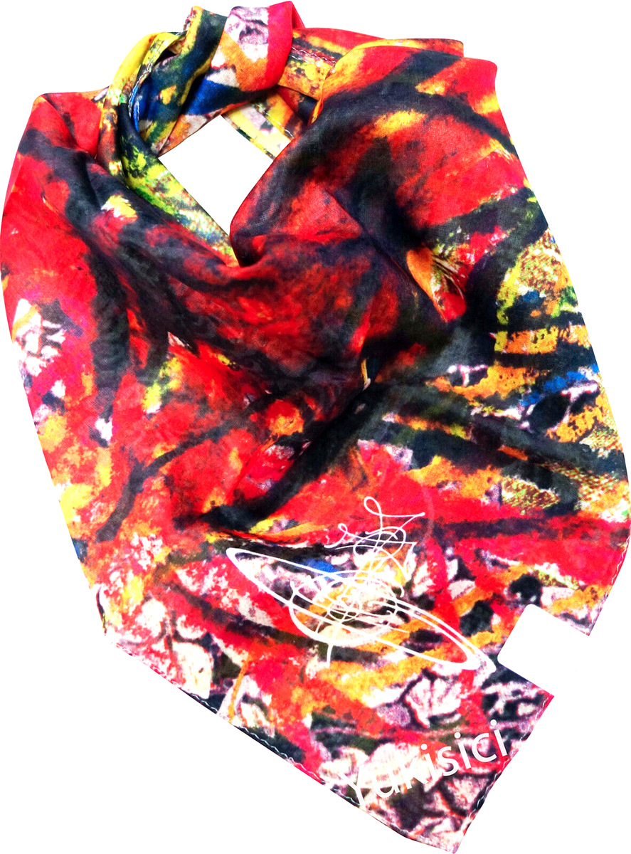 Vivienne Westwood Japan Scarf Stop Climate Change Graffiti +