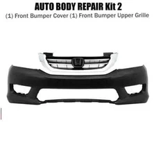 Front Bumper Cover Fascia / Grille Assembly Kit For 2013-2015 Honda Accord Sedan