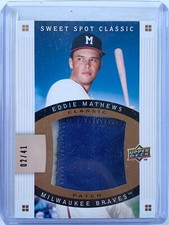 2009 Sweet Spot Classic Patches #CP-EM Eddie Mathews Game Used /41 HOF
