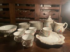 Hammersley Vintage Hand Painted 28 Piece Tea Set