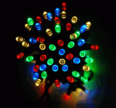 100 LED Energia Solare Multi Colore Outdoor Lucine Luxform ON-sfarfallio-off modi