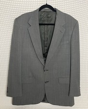 MADE IN USA Mens Wool Blend Blazer 2 Button Sport Coat Gray UNBRANDED 46R