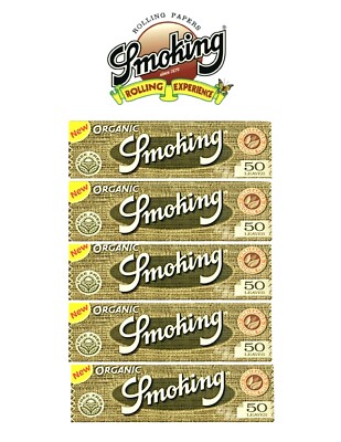 5x Organic 1 1/4 Rolling Papers SMOKING Medium Size *FREE USA Shipping*! 