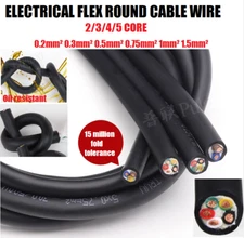 2/3/4/5 CORE ELECTRICAL FLEXIBLE CABLET WIN TRIPLE WIRE PVC 0.2/0.75/1.0/1.5mm²