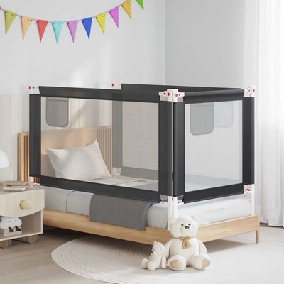 Bedhek Kleinkind 150x25 cm Stoff dunkelgrau