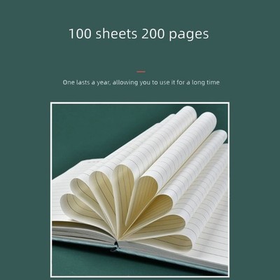 Professional Leather Notebook 200 Pages Lined Ribbon Bookmarks Hardcover Journal