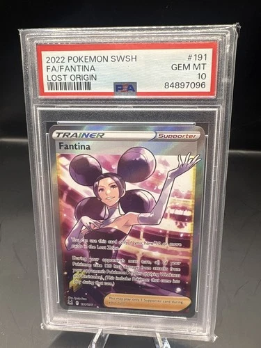 2022 POKEMON SWORD & SHIELD LOST ORIGIN #191 FULL ART/FANTINA PSA 10