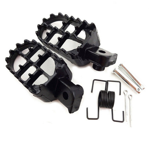 USA 2X Aluminium Alloy Left & Right Motorcycle Foot Pegs Footrest 8mm Bolt Black - Bild 8 von 12
