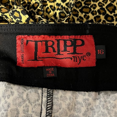 Falda Lápiz Tripp NYC Estampado Leopardo Encaje Ribete Talla 16 Gótica Alt Y2K - Imagen 6 de 11
