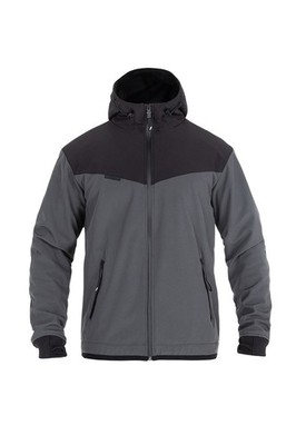 John Doe Hoodie V3 Softshell Rip Stop grau/schwarz Motorrad Hoodie Kapuze XL