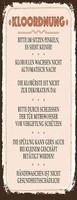 Holzschild 27X10 Cm Kloordnung Bitte Im Sitzen Pinkeln Warnschild Hinweisschild