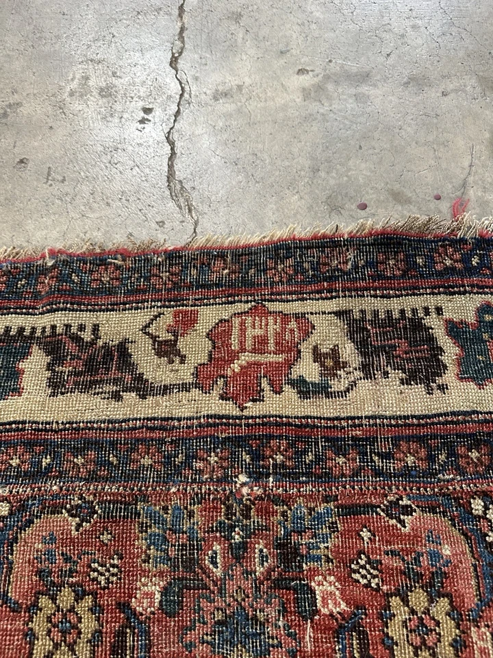 Antique Bijar Tribal Hand Knotted Wool On Wool Dated 1338 Rug Carpet Runner 1900 - Image 4 of 4