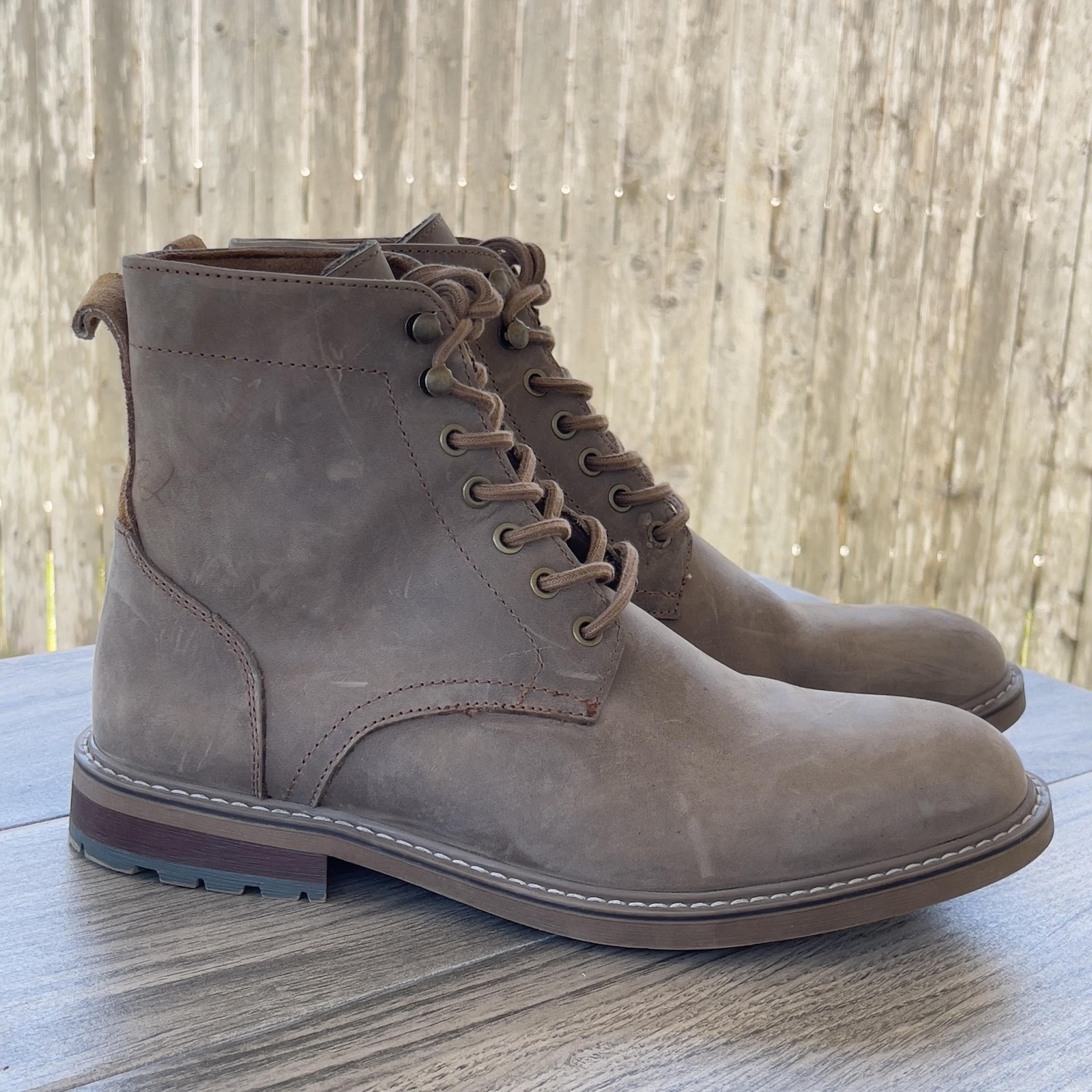 SAOLA Stivali Arkbird da uomo taglia 9 5 in pelle con lacci suola in gomma scarpe Oxford casual