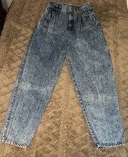 Vintage JORDACHE STUDIOS Pleated Jeans Size 13/14 30  x29   High Waist 1980's