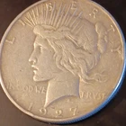 1927 s peace silver dollar coin XF