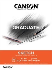 Canson Graduate Series Sketch Pad 9"X12"-40 Sheets