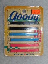 RETRO GOODY STAY TIGHT BARRETTES ASSORTED COLOR ORIGINAL PACKAGE 2 1/2"