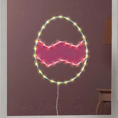Lighted Easter Egg Hanging Window Silhouette Indoor Outdoor Spring Home Decor