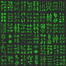 Glow in The Dark Temporary Tattoos, 60 Sheets Luminous Fake Tattoo for glowing